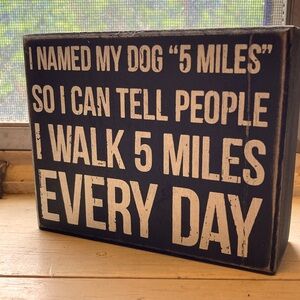 NWT Wooden Dog Sign